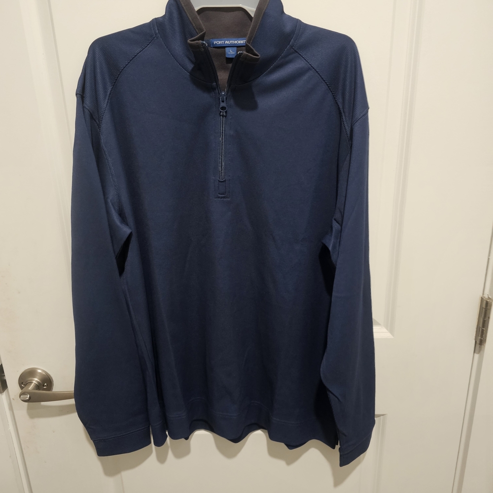 Port Authority Navy Blue Quarter-Zip Pullover